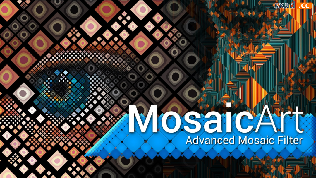 AE插件-高级风格化马赛克艺术平铺视觉特效插件AEscripts MosaicArt v1.1中文汉化版